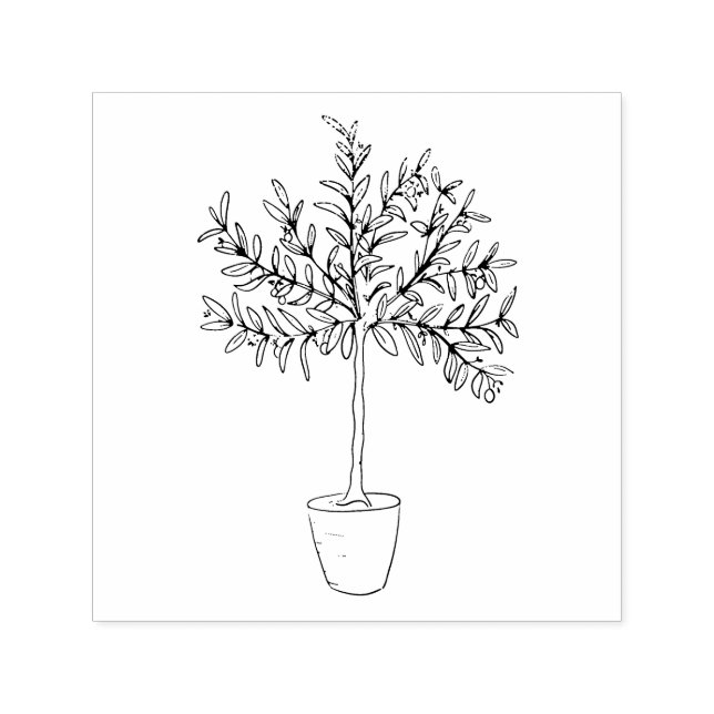 Tampon Auto-encreur Olive tree rubber stamp (Design)