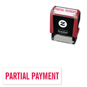 Tampon Auto-encreur Paiement Partiel de Bureau