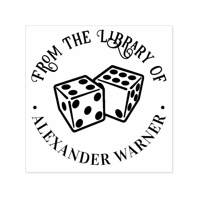 Tampon Auto-encreur Paire de dés jeux de casino de jeux de hasard Bibl (Design)