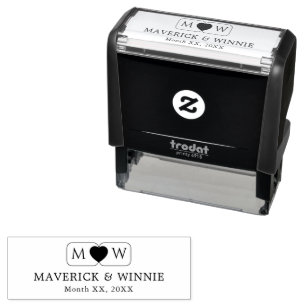 Tampon Auto-encreur Paire de timbres auto-encastrée pour couples
