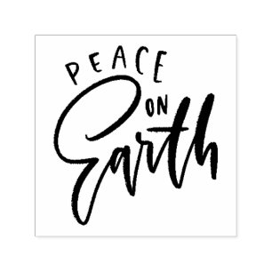 Tampon Auto-encreur Paix sur Terre Joyeux Cartes de fin de année de va