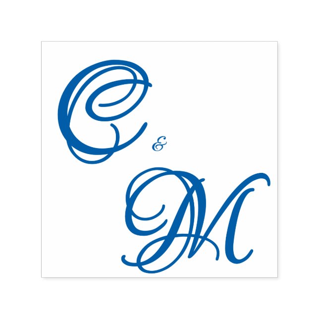 Tampon Auto-encreur Pale Butter Yellow Soft Blue Floral Wedding (Design)