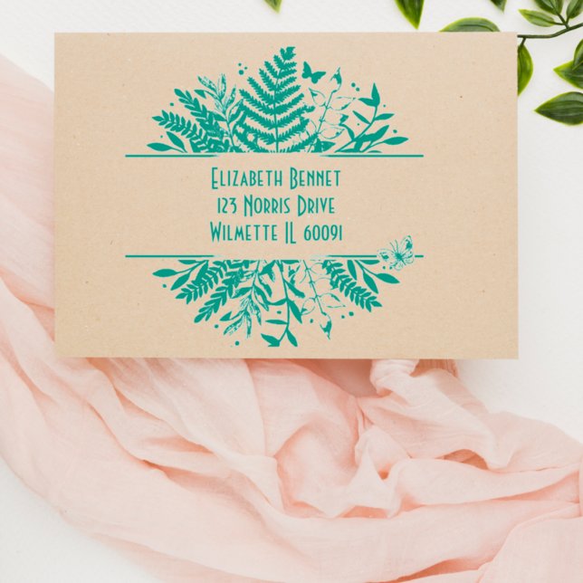 Tampon Auto-encreur Papillons verts (Créateur téléchargé)