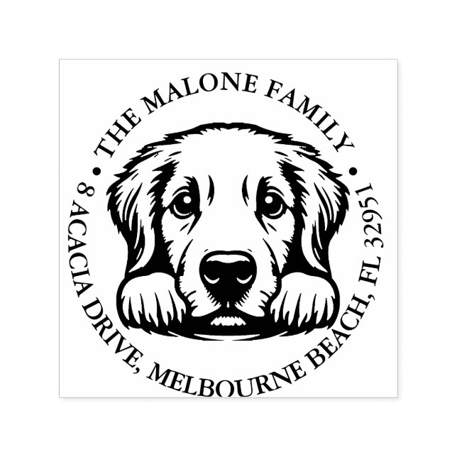 Tampon Auto-encreur Peeking Labrador Chiot Thème personnalisé (Design)