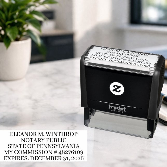 Tampon Auto-encreur Pennsylvania Notary Public  (Créateur téléchargé)