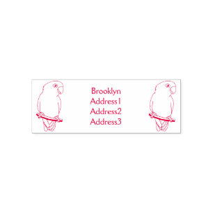 Tampon Auto-encreur Perroquet de caricature mignon lovebird