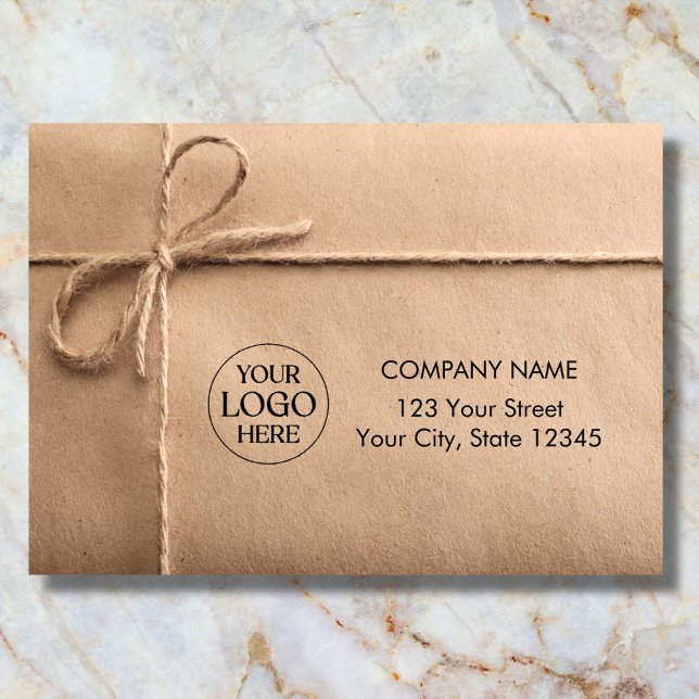 Tampon Auto-encreur Personalized Company Business Logo Modern Address (In situ 1)