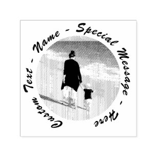 Tampon Auto-encreur Personnalisé votre timbre photo avec texte personn