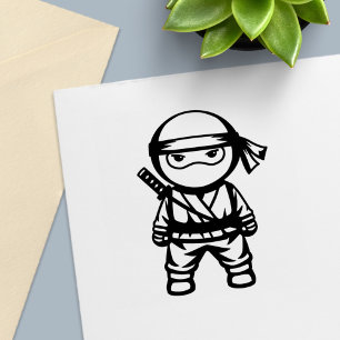Tampon Auto-encreur Petit guerrier de Ninja Couleur moi