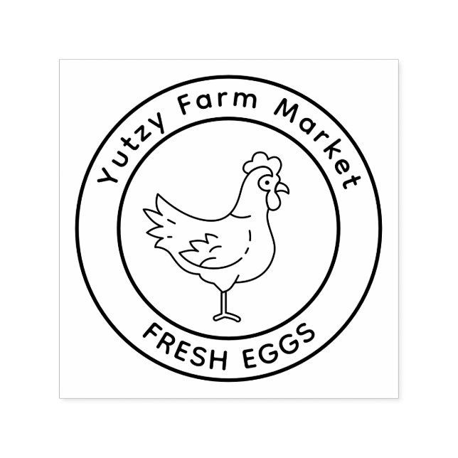 Tampon Auto-encreur Petit marché de la ferme à poulets  (Design)