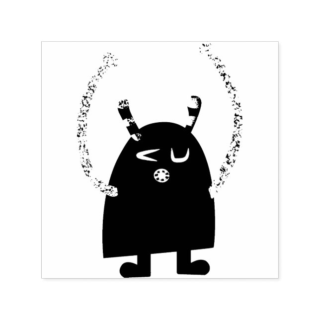 Tampon Auto-encreur Petit Monstre Bleu (Design)