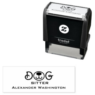 Tampon Auto-encreur Petite entreprise de marcheurs de chiens