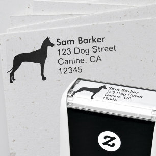 Tampon Auto-encreur Pharaoh Hound Chig Breed Silhouette Adresse de ret