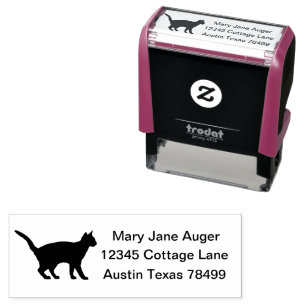 Tampon Auto-encreur Photo égyptienne Mau Cat Self Address Stamp