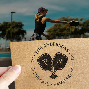 Tampon Auto-encreur Pickleball Le Nom de l'Adresse de Retour Parfaite