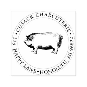 Tampon Auto-encreur PixDezines Cochon, Boucher Shop, Charcuterie