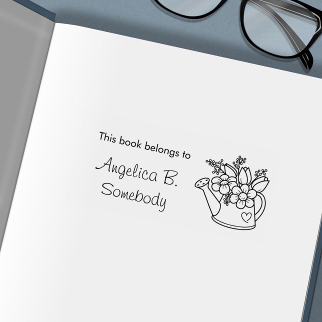 Tampon Auto-encreur Plaque d'arrosage de jardin avec fleurs (Créateur téléchargé)