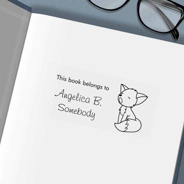 Tampon Auto-encreur Plaque de livre Sleepy Little Fox (Créateur téléchargé)