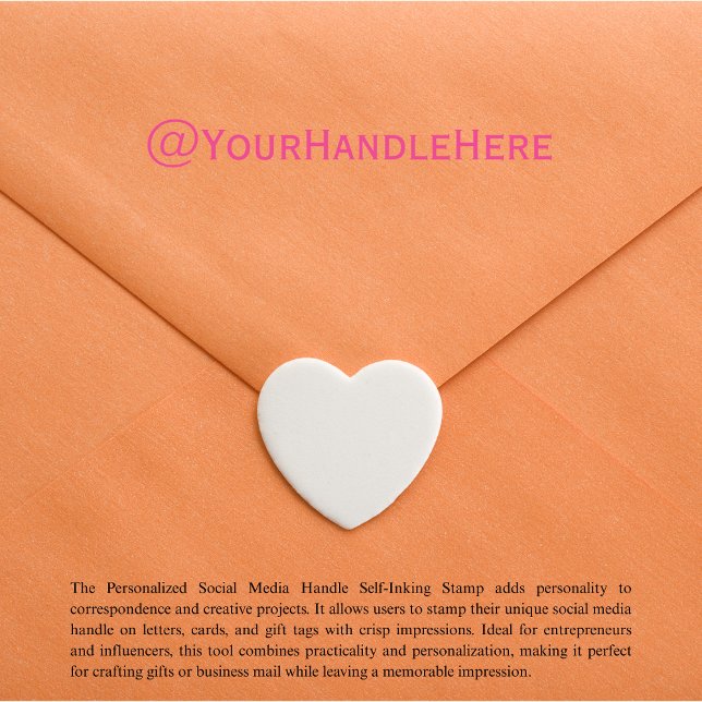 Tampon Auto-encreur Poignée auto-alimentée par les médias sociaux pers (Personalized Social Media Handle Self-Inking Stamp)