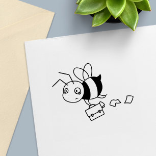 Tampon Auto-encreur Porte-documents Tired Stress Bee Holding