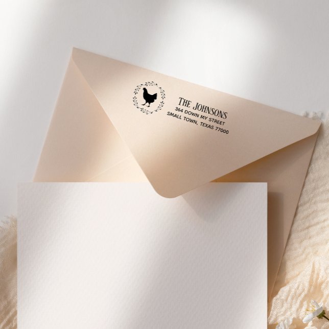 Tampon Auto-encreur Poulets mignons à la main (Créateur téléchargé)