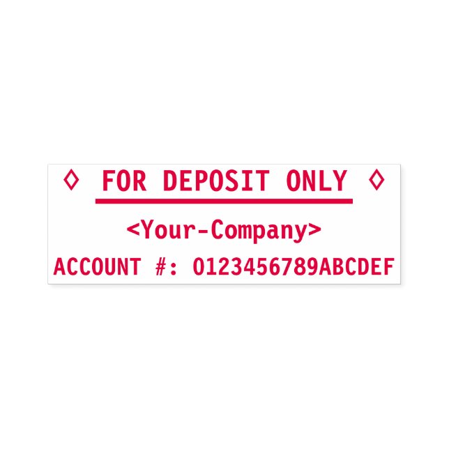 Tampon Auto-encreur "POUR DÉPÔT SEULEMENT" avec nom Timbre en caoutcho (Design)