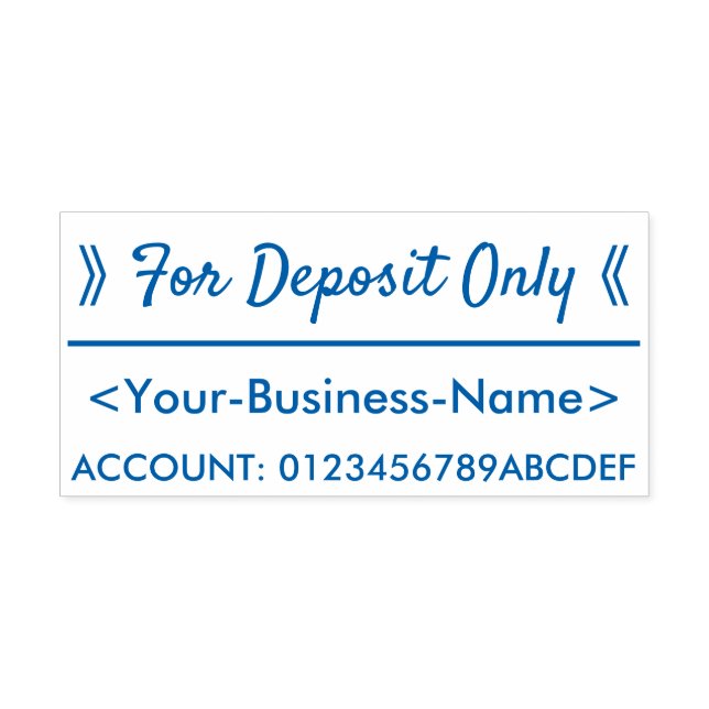 Tampon Auto-encreur "Pour dépôt seulement" et nom personnalisé Timbre  (Design)