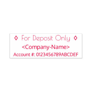 Tampon Auto-encreur "Pour dépôt seulement" + Nom Timbre en caoutchouc