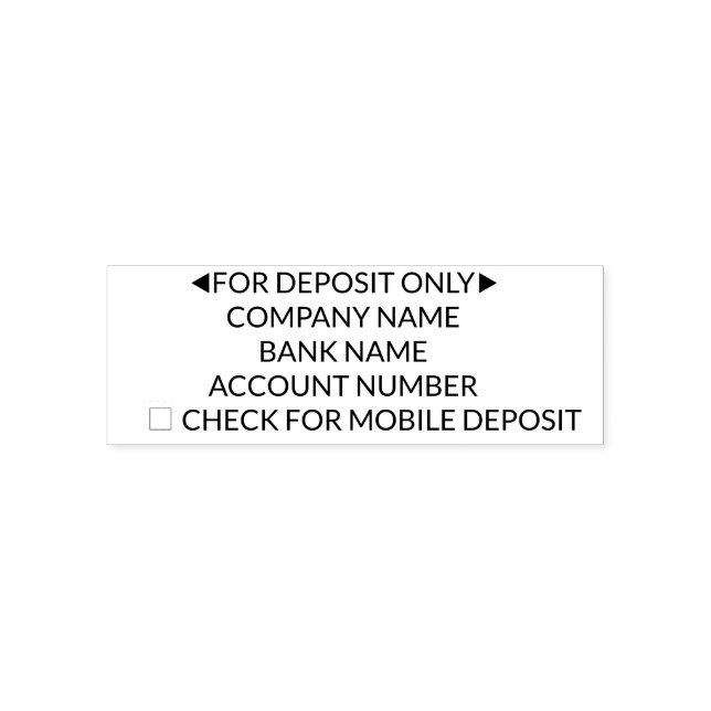 TAMPON AUTO-ENCREUR  POUR LE DÉPÔT SEULEMENT LA COMPAGNIE STAMP (Design)