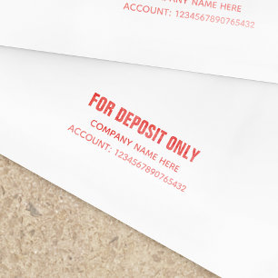 Tampon Auto-encreur Pour le dépôt uniquement Timbre d'entreprise