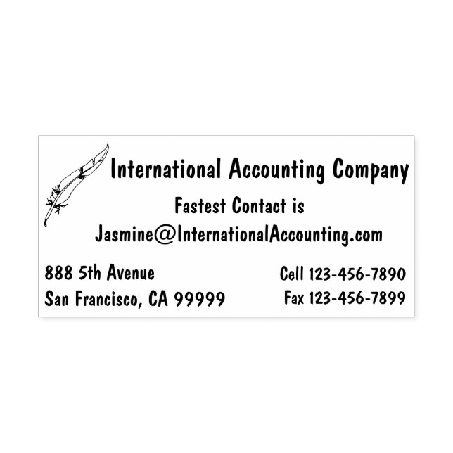 Tampon Auto-encreur Pour Les Affaires Simple Chic Avec Logo De Stylo Q (Design)