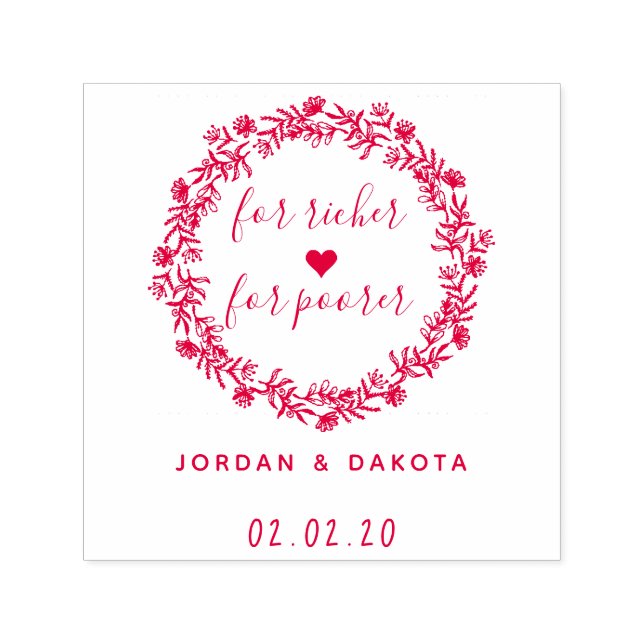 Tampon Auto-encreur Pour Richer Pour Un Mariage Personnalisé Plus Faib (Design)
