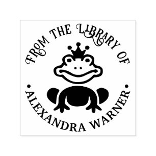 Tampon Auto-encreur Prince Grenouille Conte de Fées “de la bibliothèqu