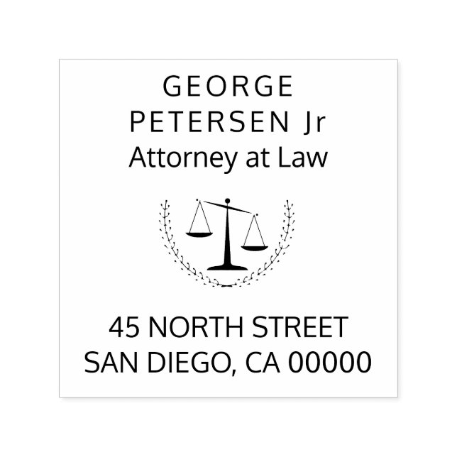 Tampon Auto-encreur Procureur | bares de justice simple (Design)