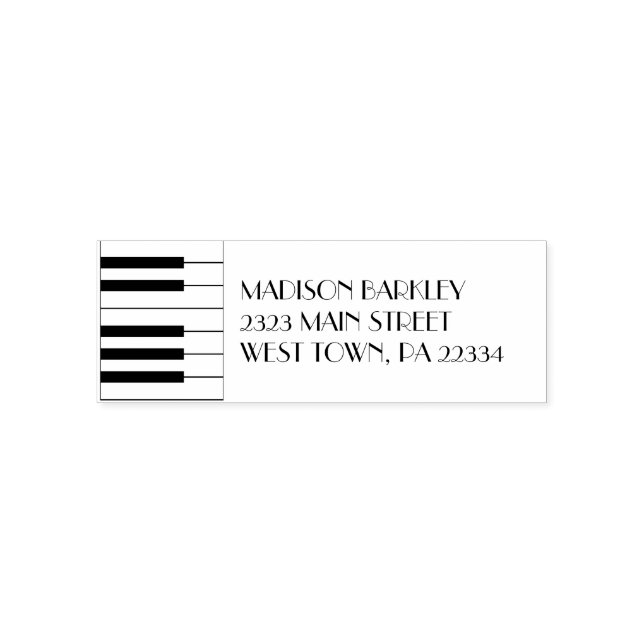 Tampon Auto-encreur Professeur de musique de piano (Design)