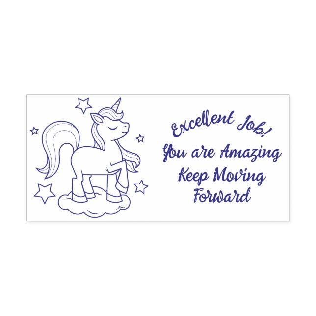 Tampon Auto-encreur Professeur Unicorn Bon Travail, Bien Fait Filles D (Design)