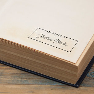 Tampon Auto-encreur Propriété Simple Du Nom De Script manuscrit