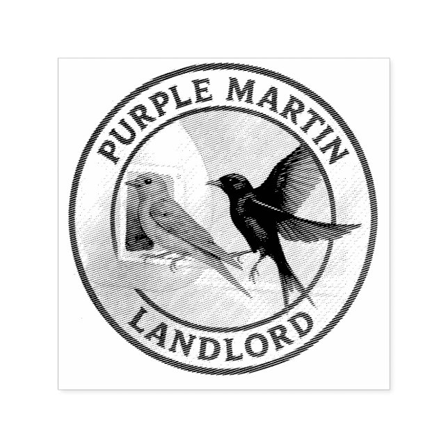 Tampon Auto-encreur Purple Martin Birds Nature Retour Adresse Birding (Design)