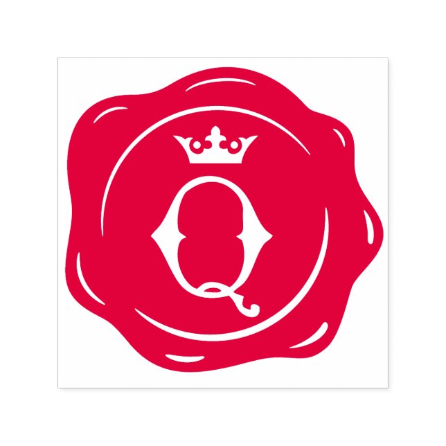 Tampon Auto-encreur Q - Sceau de cire antique Couronne gothique Lettre (Design)