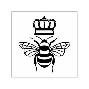 Tampon Auto-encreur Reine Abeille Avec Image De Couronne Seulement