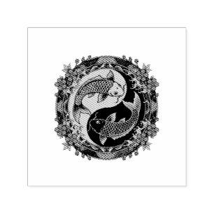Tampon Auto-encreur Relief Rond Ornemental de Dragon Impérial Chinois 