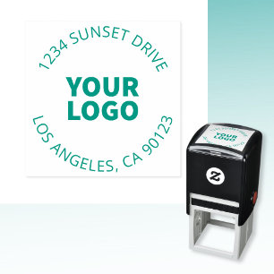 Tampon Auto-encreur Remplacement de logo simple et texte personnalisab