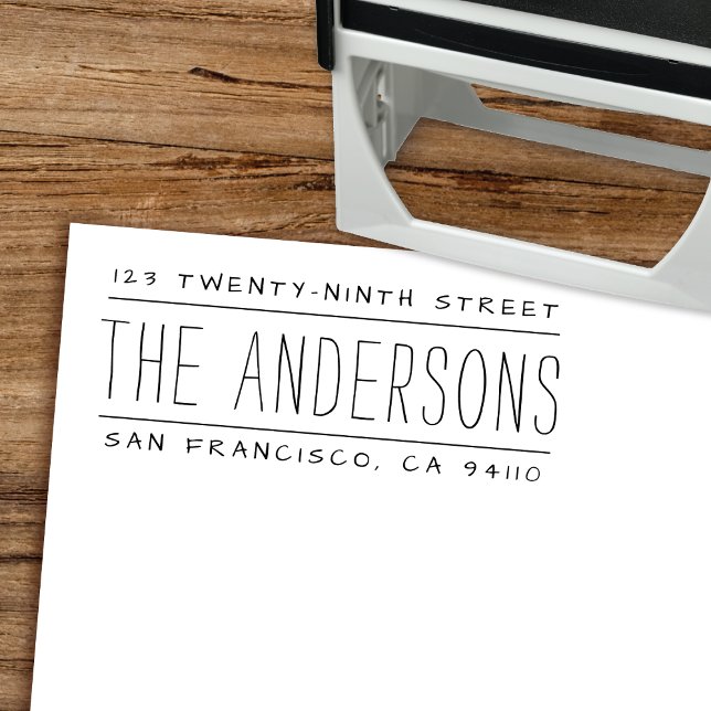 Tampon Auto-encreur Renvoyer l'adresse de fractionnement à la main (Créateur téléchargé)