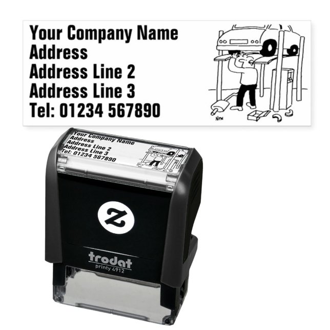 Tampon Auto-encreur Réparation et entretien des véhicules Garage (Créateur téléchargé)