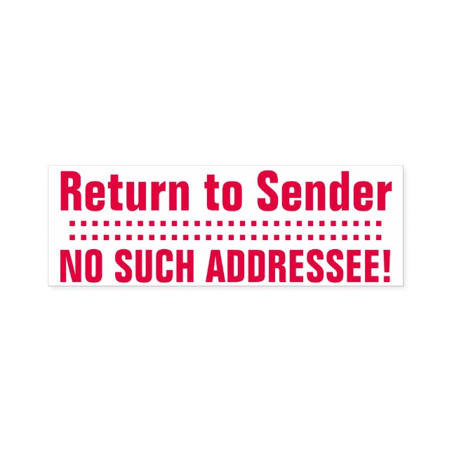 Tampon Auto-encreur "Retour à l'expéditeur", "AUCUNE ADRESSE DE CE TYP (Design)