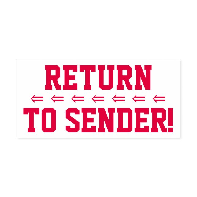 Tampon Auto-encreur "Retour à l'expéditeur !" & Flèches Timbre en caou (Design)