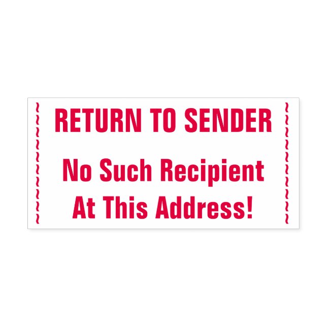 Tampon Auto-encreur "RETOUR À SENDER" & "Aucun bénéficiaire..." (Design)