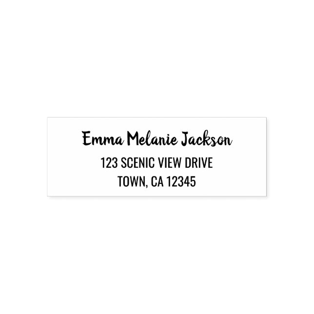 Tampon Auto-encreur Retourner Adresse Design Moderne Script de calligr (Design)