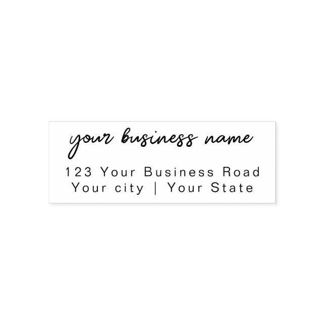 Tampon Auto-encreur Retourner l'adresse Script minimaliste moderne (Design)