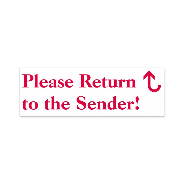 Tampon Auto-encreur "Retournez à l'expéditeur !" Timbre en caoutchouc (Design)